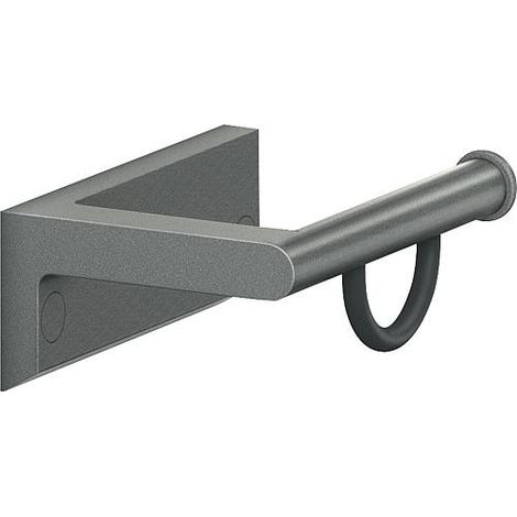 Porte-rouleau série Cavere alu anthracite-métallique 95 lxH : 130x92mm-fixation incluse (1/2)