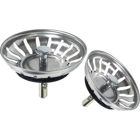 Passoire de cuisine, filtre, passoire en acier inoxydable pour la cuisine et la salle de bain - Diamètre 80 mm (lot de 2) (1/5)