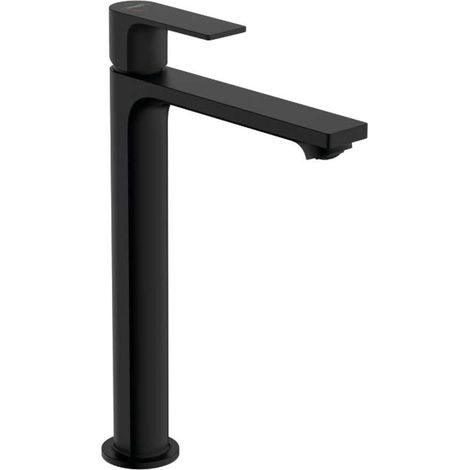 Hansgrohe – Mitigeur de lavabo noir mat avec vidage – CoolStart, EcoSmart, jet normal, ComfortZone 242mm, hauteur 333mm – 72591670