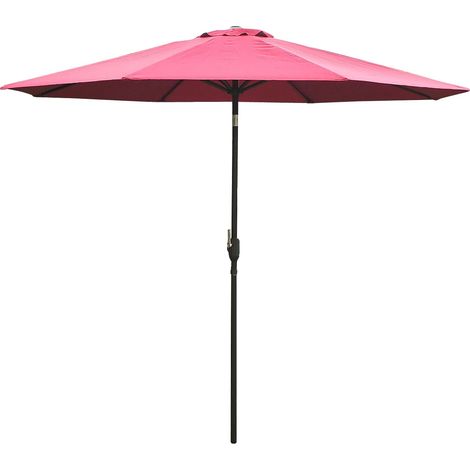 Parasol de jardin, mécanisme à manivelle, protection UV, Vin rouge (1/2)