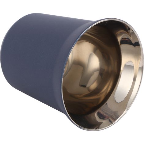 Tasse à café isotherme à double paroi en acier inoxydable, 160 ml, pour la maison et les cafés. Bleu foncé. (1/5)