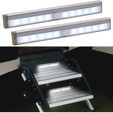 Strip bright magnetic to detector of movement for motorhome, powered by batteries (10 LED), ideal for the trips in motorhome, caravans and fourgons arrangement (2 strip by package) (1/5)