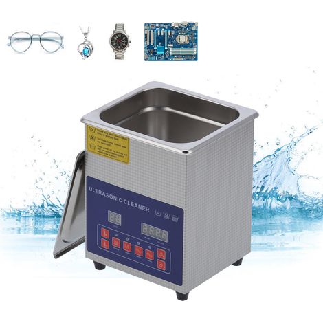 Nettoyeur à ultrasons bi-fréquence MH-010G 2L avec fonction de dégazage, 40 kHz, en acier inoxydable, avec minuterie, chauffage, affichage numérique et fonction de dégazage. Norme européenne AC 200-24 (1/5)