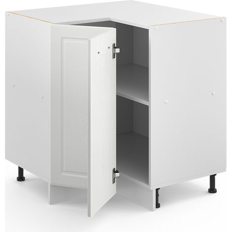 Mobile ad angolo cucina R-Line, Bianco casa di campagna, 75.6 cm senza piano di lavoro, Vicco