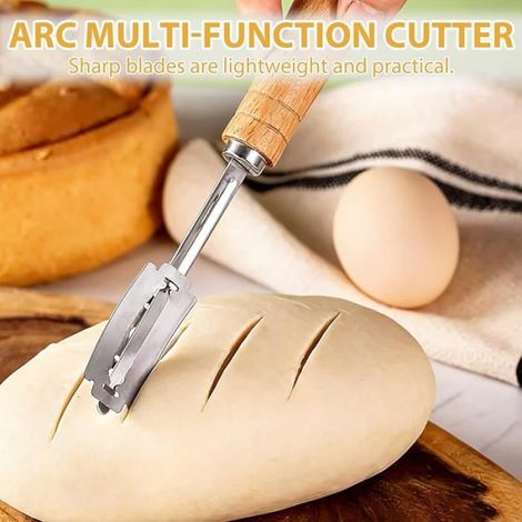 Grignette - Couteau À Pain Avec Étui En Simili Cuir - 5 Lames Remplaçables - Pour Scarification De Pâte - Kit Complet ×1 (1/5)