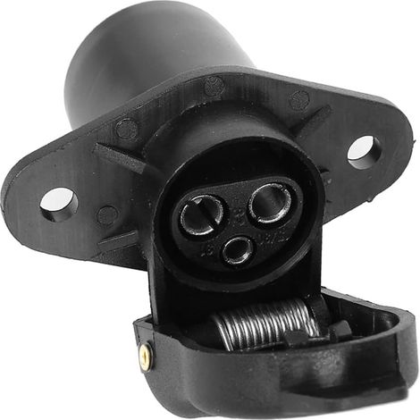1 pièce Prise 3 Broches Tracteur 12v 24v,Prise 3 Broches Femelle Remorque,Norme 9680,Prise Attelage 3Broches pour Agricole Véhicule Connecteur d'attelage pour Caravane (Prise S21) (1/5)
