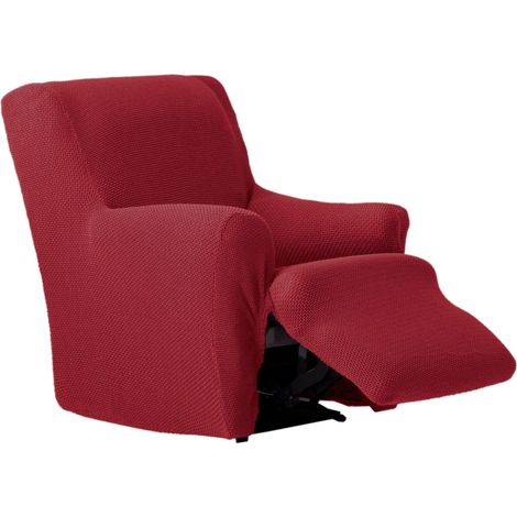 Housse de Fauteuil Pieds Ensemble de Relaxation bi-élastique en Une pièce, Respirante et Facile à Installer - Housse de Fauteuil Pieds Ensemble Couleur Bordeaux Protection complète avec