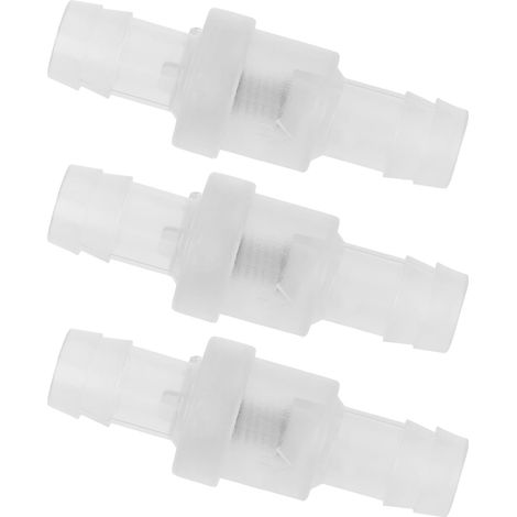 Lot de 3 Clapets Anti-retour Transparents de 12 Mm avec Ressort pour Eau Carburant Huile Air Gaz (1/5)