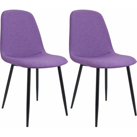 2er Set Esszimmerstuhl Maryam lila Stoff