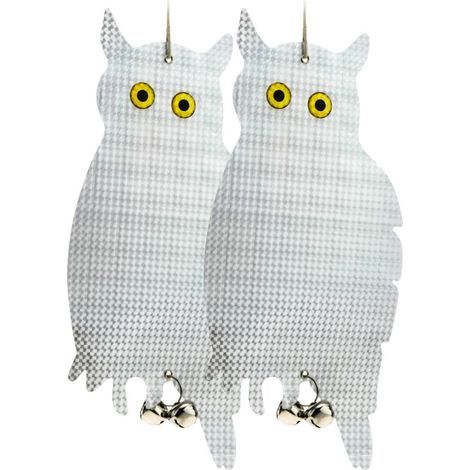 Vogelabwehrmittel, Schädlingsbekämpfungsmittel, reflektierende Eulen-Vogelscheuche mit Rasseln, 2er-Pack (1/5)