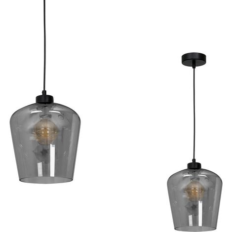 Lampadario sospensione Santiago MLP6606 Milagro E27 60W nero (1/4)