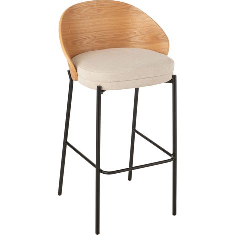 Chaise haute de bar LONE – Design élancé et confort assuré-Beige (1/4)