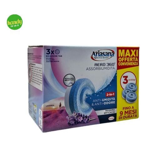 Ariasana Aero 360° Tripack Tab Lavanda 3x450gr (1/4)
