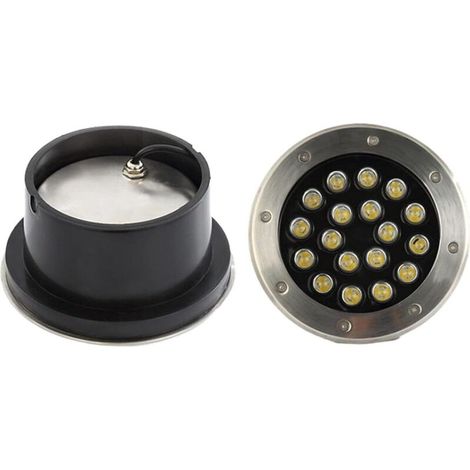 Unterwasser-LED-Leuchte – Einbau-Außenstrahler, unterirdische Gartenleuchte 110–230 V, IP68 wasserdichter Edelstahl-Gartenprojektor, Bodeneinbau-Außenprojektor (RGB, 6 W) (1/5)