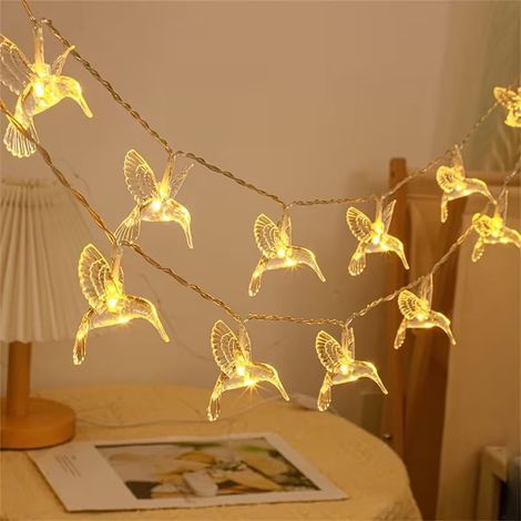 Guirlande Lumineuse Avec Oiseaux - 4,92 Pieds - 10 Led - Fonctionne Sur Piles - Décoration Intérieure Pour Chambre Et Fêtes (1/5)