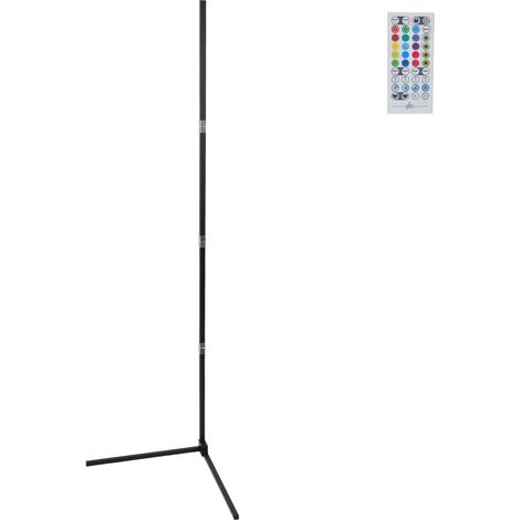 Lampadaire d'angle LED avec télécommande, éclairage d'ambiance RGB à couleurs changeantes et contrôle via application Bluetooth pour salon et chambre à coucher (UE 100-240 V). (1/5)