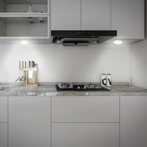 Lot de 4 Lampes COB à Pression - JE CHERCHE UNE IDEE - Télécommande - Blanc (1/5)
