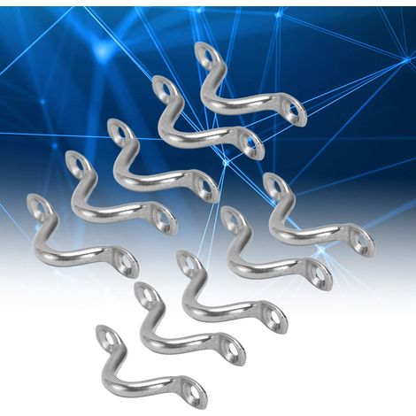 10 Pièces Attaches d'Œillet Marine en Acier Inoxydable 316, Boucles de Pont pour Cordage de 1/16 à 3/8 Pouce (1/5)