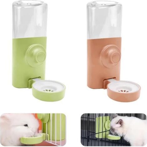 2 Pièces Distributeur Eau Petits Animaux,600ML Automatique Biberon Lapin,Suspendue Anti-Goutte Abreuvoir Lapin Cochon d'Inde - sh