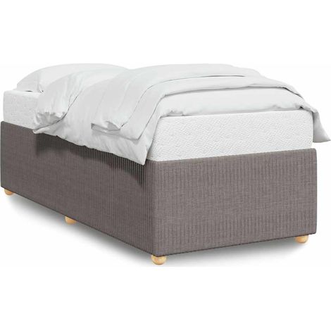 Maison Exclusive - Estructura de cama sin colchón tela taupe 90x2 (1/5)