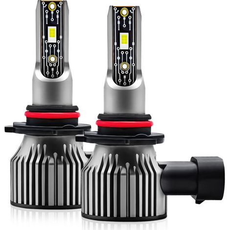 Ampoules de phares LED 9005/HB3, étanches IP68, ampoules de phares de voiture LED 6500K 120W 12000LM, phares LED lumineux, 2 pièces (1/5)