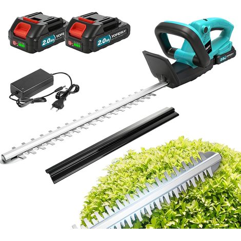 Taille-haie électrique sans Fil, 3300 TR/Min, 5 Vitesses 2 Batteries de 2000 mAh, avec Lames de 54cm de Long, léger pour la Coupe de Jardin et d'arbustes (1/5)