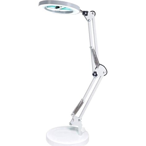 Loupe bureau 64 LED – 8x – 10 niveaux – USB – Gravure/Timbres/Lecture – Précis et réglable (1/5)