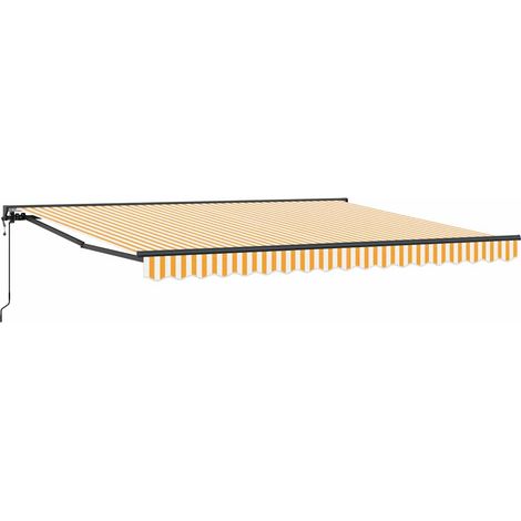 Maison Exclusive - Struttura della tenda Giallo e Bianco 400 × 300 cm