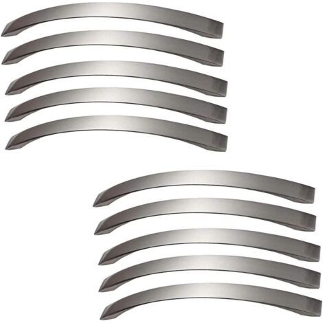 10er-Pack Küchenschrankgriffe, Küchengriffe aus gebürsteter Aluminiumlegierung, geeignet für Schränke, Schubladen, Garderoben (Lochabstand 160 mm)