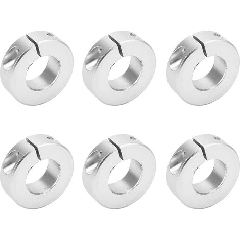 Lot de 6 colliers de serrage en alliage d'aluminium, robustes et légers, pour butée de mouvement linéaire, ouverture de 4/5 pouce. (1/5)