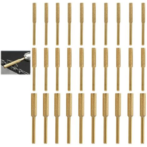 30 Pièces Ensemble d’Affûteurs Diamantés pour Tronçonneuse,Affûteuse de Chaînes avec Gabarit,Tailles Variées:4.0mm,4.8mm,5.5mm,Pour Polissage,Lustrage et Entretien Efficace Tronçonneuses - (1/5)