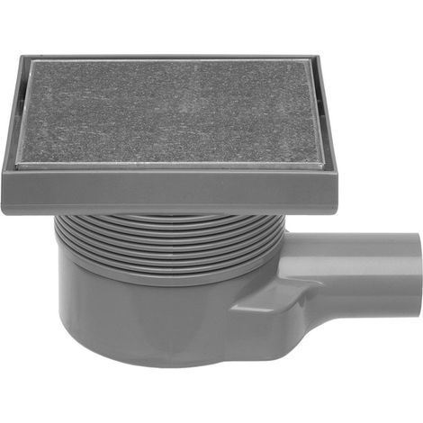 Easy Drain Aqua quattro drain de sol ABS 15x15cm horizontal carrelage 40mm inox (1/5)