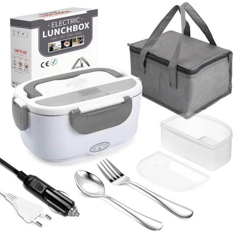Lunch Box Chauffante - Électrique - 1.5L - 12V/220V - Isotherme - Design Contemporain (1/4)