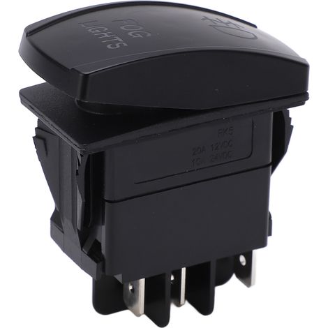 Nebelscheinwerfer-Wippschalter, 5-polig, Ein/Aus, LED-Licht, DC 12 V/24 V, -40 °C bis 85 °C, ABS-Lichtleistenschalter für Boote, LKWs und Yachten (1/5)