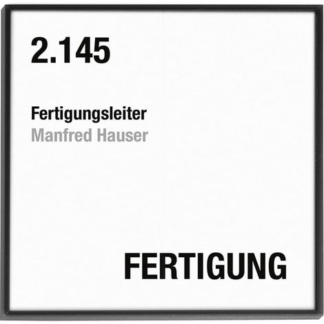 FRANKEL kaiserkraft, Plaque de porte MADRID Black Line™, (1/5)