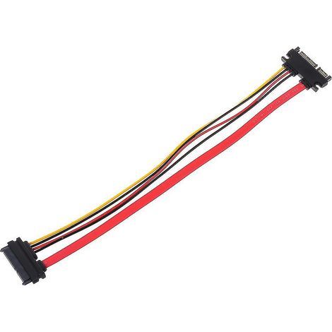 30 cm langes 22-poliges (15+7-poliges) SATA-Verlängerungskabel für Daten und Stromversorgung (1/4)