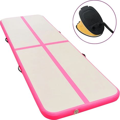 Tapis de gymnastique, matériau PVC durable, rembourré pour la sécurité, vert armée (1/2)