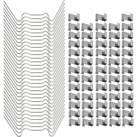 Packung mit 150 Federclips für Gewächshausglas, Glasverglasungen, Korridore, Fenster – 75 W-Clips und 75 Z-Clips zum Austausch von Gewächshausglas