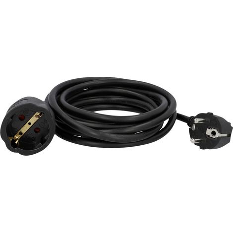 Unitec Verlängerungskabel Innen 3 Meter H05VV-F3G1,5, schwarz Verlängerungskabel (1/3)