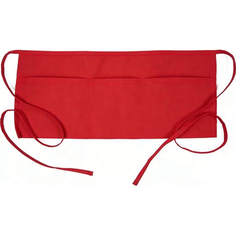Tablier Courte Ceinture - 3 Poches - Pour Chef Restaurant Serveur Barbecue Barbier Entretien - Unisexe - 1 Pièce (1/5)