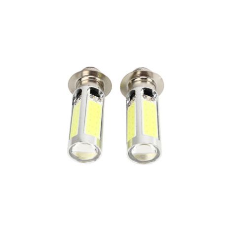 Adatto per due lampadine fendinebbia a LED COB H6M bianche da 6000K per moto/ATV PX15d P15D251
