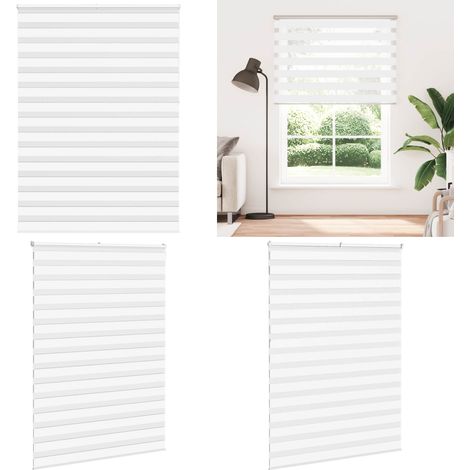vidaXL Zebrarollo Weiß 160x230 cm Stoffbreite 155,9 cm Polyester (1/5)
