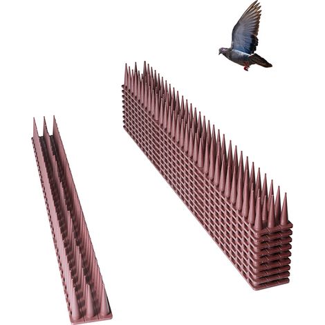 Picots anti-pigeons pour balcon, en plastique ABS haute résistance, protègent des pigeons, corbeaux, chats, etc., 4,3 m, lot de 10 (1/5)