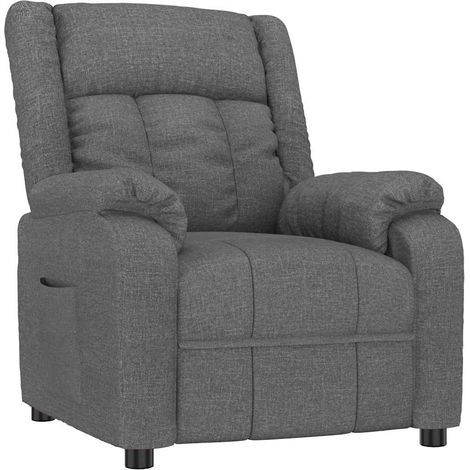 Recliner Chair Dark Grey Fabric vidaXL (1/5)