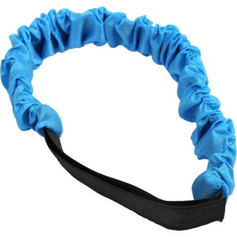 Bande élastique pour course à trois jambes - Jeu d'équipe en plein air - Sangle ajustable bleue (1/5)