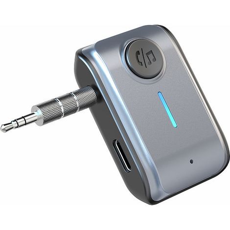 W2 Bluetooth-Empfänger/Sender-Kombination für Computer, Fernseher, Kopfhörer, Lautsprecher und drahtlose Audioübertragung im Auto – W2 – Silbergrau