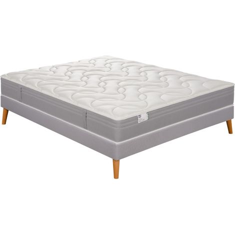 Ens L INDISPENSABLE 140x200 matelas H26 ressort ensachés, ferme, sommier (1/5)