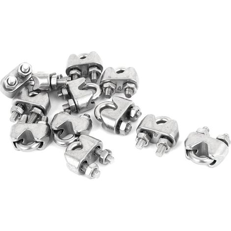 12 pièces de bobines câble 4mm 5/32' 'Drahtseilklemme Kabelklemmenbefestigungen (2e3c010a5ba57f70d8b