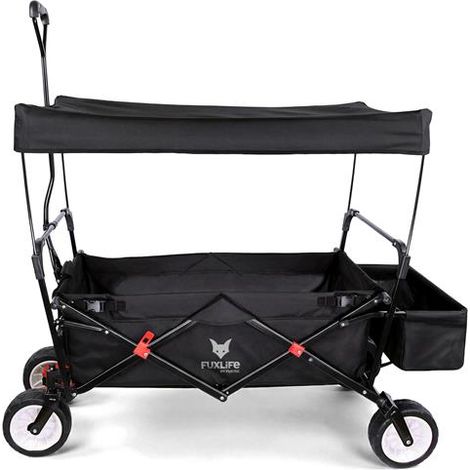 FUXLIFE by FUXTEC carretto FX-CT350 carretto pieghevole per bambini e bagagli carretto pieghevole compatto con borsa posteriore e tettuccio parasole