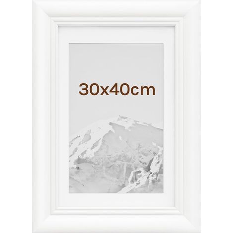 WOLTU 1x Cornice Foto da tavolo da muro 30x40cm, Bianco (1/5)